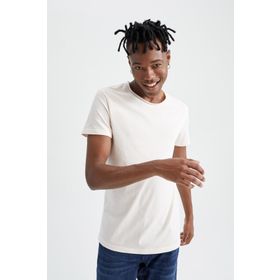 DeFacto Slim Fit Bisiklet Yaka Basic Kısa Kollu Tişört