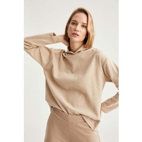 DeFacto T2450AZ20WN Lt.Vıson Basic Kapüşonlu Relax Fit Kadın Sweatshirt