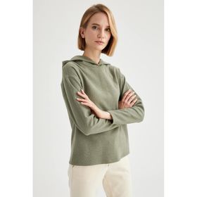 DeFacto T2450AZ20WN Lt.Vıson Basic Kapüşonlu Relax Fit Kadın Sweatshirt