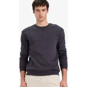 DeFacto T3777AZ25AU AR138 Antrasit Regular Fit Bisiklet Yaka Basic Erkek Sweatshirt