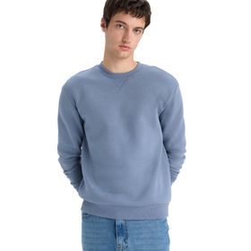 DeFacto T3777AZ25AU GR171 Gri Regular Fit Bisiklet Yaka Basic Erkek Sweatshirt
