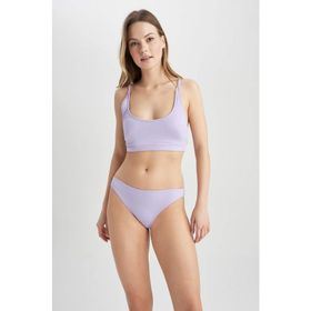 DeFacto T4308AZ23SMPR33 Lila Fall in Love Regular Fit Bikini Altı