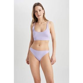DeFacto T4308AZ23SMPR33 Lila Fall in Love Regular Fit Bikini Altı