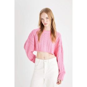 DeFacto T4518AZ24WN PN450 Pembe Triko Kadın Kazak