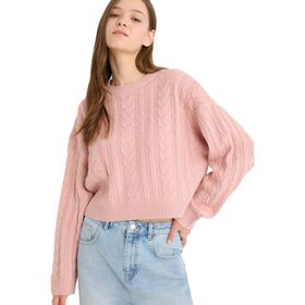 Defacto T4518AZ25WNPN83 Pembe Kadın Triko Kazak