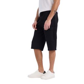 DeFacto T4693AZ25SM Siyah Erkek Slim Fit Dar Kesim Kargo Cepli Basic Düz Kapri Şort