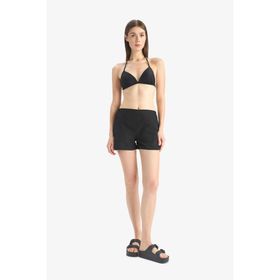 DeFacto T5639AZ25SM Siyah Kadın Regular Fit Deniz Şortu