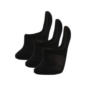 DeFacto T6922AZNS BK23 Fit Kadın Pamuklu 3'lü Babet Çorap
