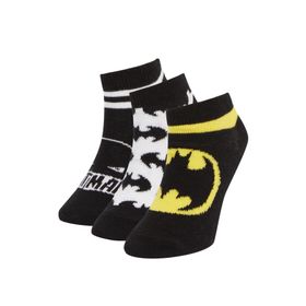 DeFacto V6649A6NS Erkek Çocuk Batman Lisanslı Pamuklu 3'lü Kısa Çorap