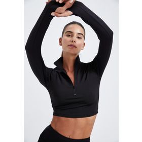DeFacto W0343AZ22WN Fit Slim Fit Yarım Balıkçı Yaka Uzun Kollu Tişört