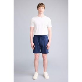 DeFacto W1105AZ26SM Lacivert-NV241 Erkek Sweatshirt Kumaşı Şort