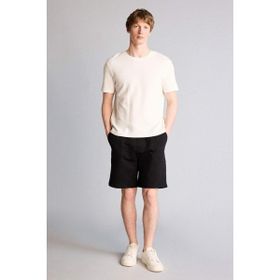 DeFacto W1105AZ26SM Siyah-BK81 Regular Fit Düz Paça Sweatshirt Kumaşı Erkek Şort