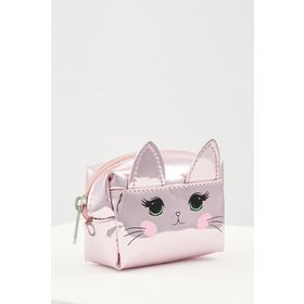 DeFacto W6316AZNS Kadın Kedi Baskılı Fermuarlı Bozuk Para Cüzdanı