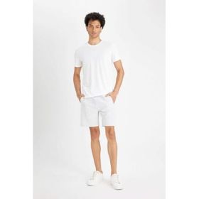 DeFacto W7965AZ24HS Gri Erkek Slim Fit Dar Kesim Dar Paça Şort,
