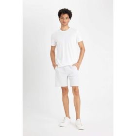 DeFacto W7965AZ24HS Gri Erkek Slim Fit Dar Kesim Dar Paça Şort,
