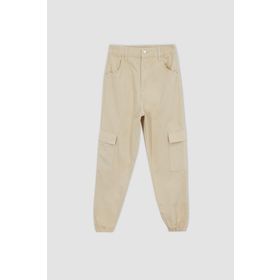 DeFacto W8036AZ23SP Kadın Coool Kargo Jogger Gabardin Normal Bel Pantolon
