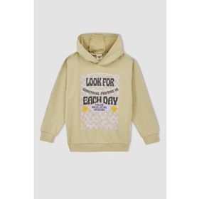 DeFacto W8913A622SP Erkek Çocuk Oversize Fit Kapüşonlu Sırt Baskılı Sweatshirt