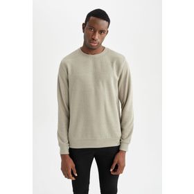 DeFacto W9352AZ22SP Modern Fit Bisiklet Yaka Uzun Kollu Sweatshirt