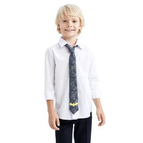 DeFacto WT34 Beyaz Regular Fit Okula Dönüş Basic Uzun Kollu Poplin Erkek Çocuk Gömlek