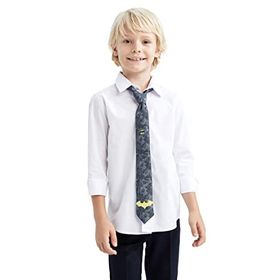 DeFacto WT34 Beyaz Regular Fit Okula Dönüş Basic Uzun Kollu Poplin Erkek Çocuk Gömlek