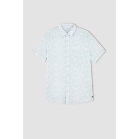 DeFacto X2054AZ22SM Regular Fit Desenli Kısa Kollu Gömlek