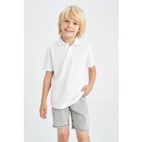 DeFacto X2140A622SM Gri Erkek Çocuk Balloon Fit Esnek Bel Jean Bermuda Şort