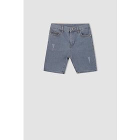 DeFacto X5150A622HS Mavi Erkek Çocuk Jean Bermuda Şort