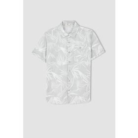 DeFacto X7500A622HS Erkek Çocuk Regular Fit Polo Yaka Poplin Kısa Kollu Gömlek