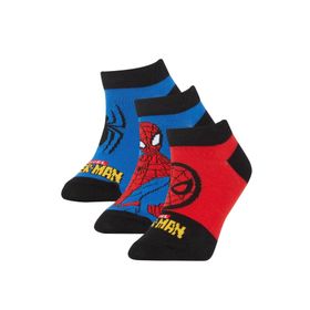 DeFacto X9652A6NS Erkek Çocuk Spiderman Lisanslı Pamuklu 3'lü Kısa Çorap