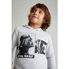DeFacto Y0134A622AU Erkek Çocuk Regular Fit Kalın Kumaş Star Wars Lisanslı Bisiklet Yaka Sweatshirt