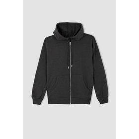 DeFacto Y1502AZ Kadın Regular Fit Gri Karışım Sweatshirt