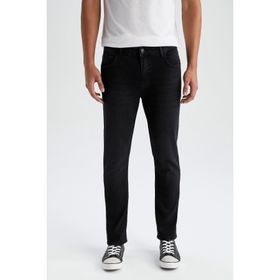 DeFacto Y4619AZ23SP NM40 Siyah Sergio Regular Fit Normal Kalıp Normal Bel Boru Paça Jean Erkek Pantolon