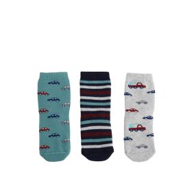 DeFacto Y6313A2NS Erkek Bebek Pamuklu 3'lü Uzun Çorap
