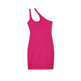 DeFacto Y7766AZ22HS Coool Bodycon Basic Tek Omuzlu Kaşkorse Mini Pembe Kadın Elbise