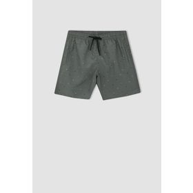 DeFacto Y8954AZ22HS Regular Fit Minimal Desenli Kısa Boy Yüzme Şortu