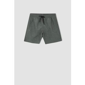 DeFacto Y8954AZ22HS Regular Fit Minimal Desenli Kısa Boy Yüzme Şortu