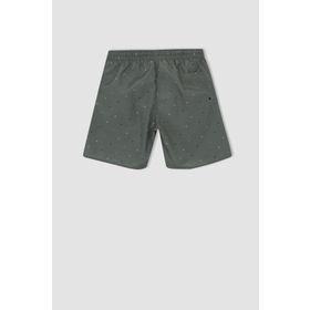 DeFacto Y8954AZ22HS Regular Fit Minimal Desenli Kısa Boy Yüzme Şortu