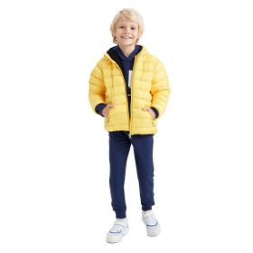 DeFacto YL201 Erkek Çocuk Regular Fit Kapüşonlu Polar Astarlı Sarı 10/11 Yaş Mont