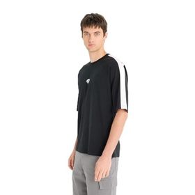 DeFacto Z0601AZ23SM Antrasit-AR191 Loose Fit Bisiklet Yaka Baskılı Kısa Kollu %100 Pamuk Kadın T-shirt