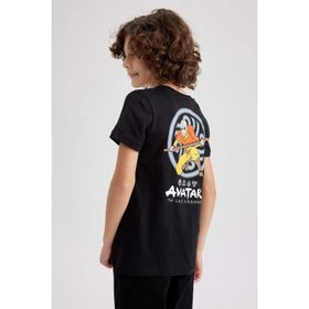 DeFacto Z2151A623SM Siyah Avatar the Last Airbender Bisiklet Yaka Kısa Kollu Erkek Çocuk T-shirt