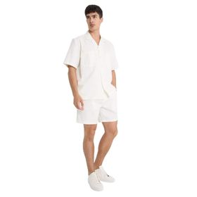 DeFacto Z4460AZ25SM Beyaz-WT34 Erkek Pamuk Yazlık Relax Fit Rahat Beyaz Jean Bermuda Şort