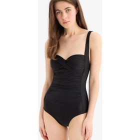 DeFacto Z4657AZ25SM Regular Fit Drapeli Siyah Kadın Mayo