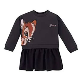 DeFacto Z4980A223SP AR1 Kız Bebek Disney Bambi Sweatshirt Kumaşı Uzun Kollu Elbise