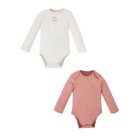 DeFacto Z6667A223SP Bordo Kız Bebek Bisiklet Yaka Fitilli Kaşkorse 2'li Uzun Kollu Çıtçıtlı Body