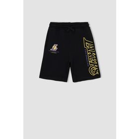 DeFacto Z8483A623SM BK81 Regular Fit NBA Los Angeles Lakers Erkek Çocuk Şort
