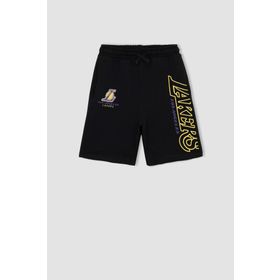 DeFacto Z8483A623SM BK81 Regular Fit NBA Los Angeles Lakers Erkek Çocuk Şort