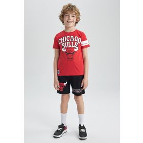 DeFacto Z8484A623SM Erkek Çocuk Fit Regular Fit Nba Chicago Bulls Lisanslı Sweatshirt Kumaşı Şort