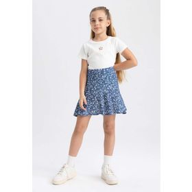 DeFacto Z8947A623SM RD342 Viskon Kız Çocuk Etek