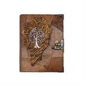 Deffter 64226-7 Çizgisiz Naturel L Krafton Deri Serisi Defter