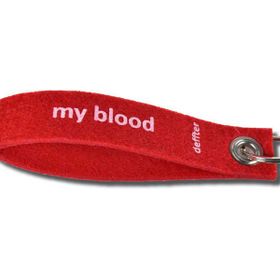 Deffter My Blood B Rh+ Keçe Anahtarlık